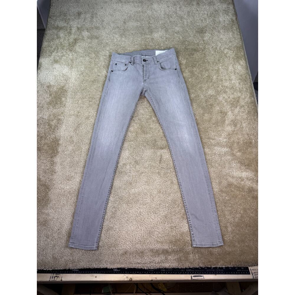 Rag and Bone Fit 1 Extra Slim Jeans Mens Size 30x33 Gray Light Wash B571